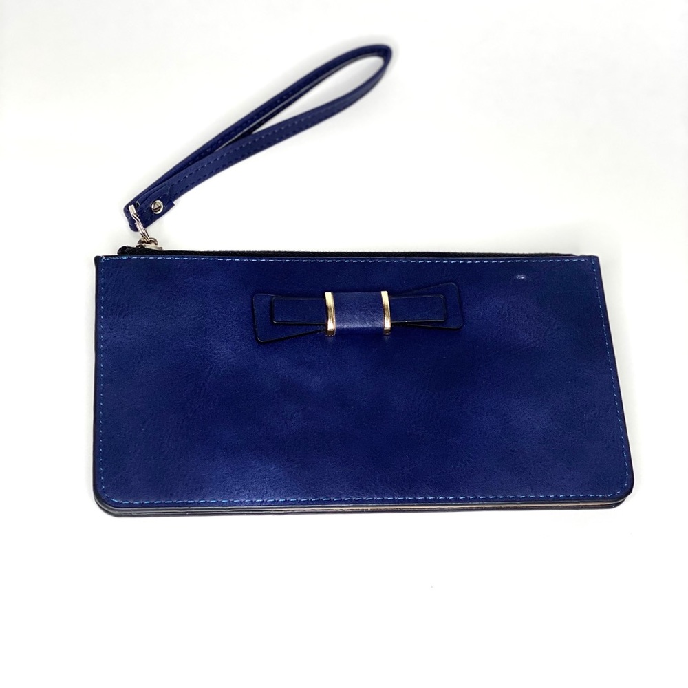 New IndigoNavy Leather Wristlet / Wallet - Picture 3 of 8